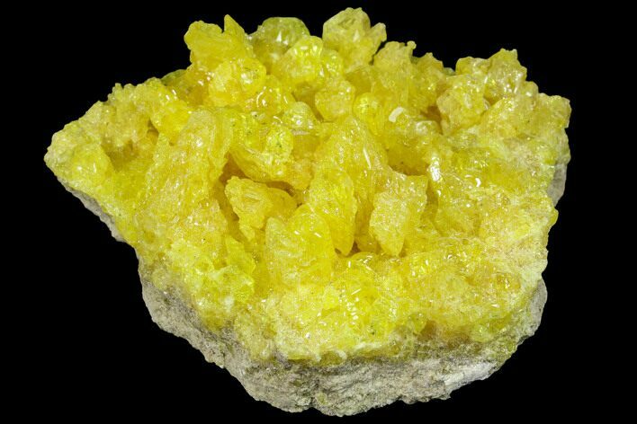 Sulfur Crystals on Matrix - Bolivia #84525